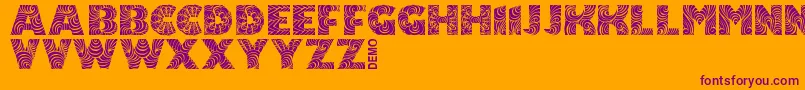 SimplaDemo Font – Purple Fonts on Orange Background