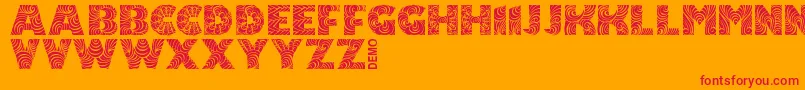 SimplaDemo Font – Red Fonts on Orange Background