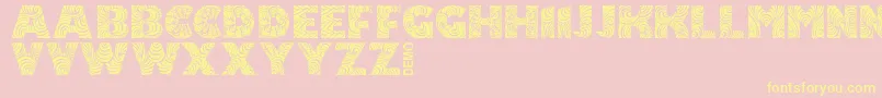 SimplaDemo Font – Yellow Fonts on Pink Background