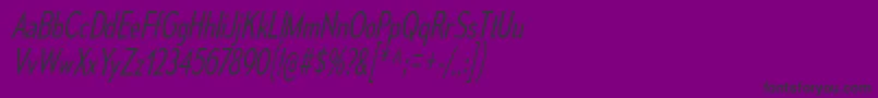 MesmerizeCdLtIt Font – Black Fonts on Purple Background