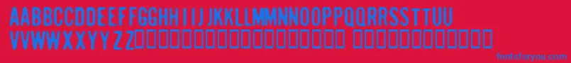 Sugarcube Font – Blue Fonts on Red Background