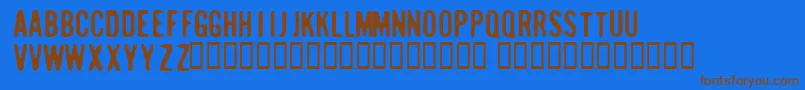 Sugarcube Font – Brown Fonts on Blue Background