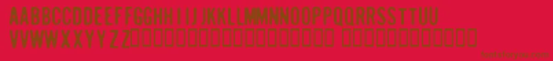 Sugarcube Font – Brown Fonts on Red Background