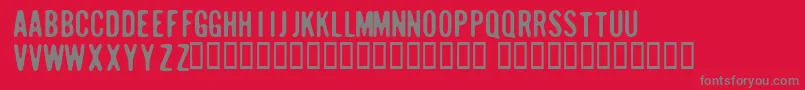 Sugarcube Font – Gray Fonts on Red Background