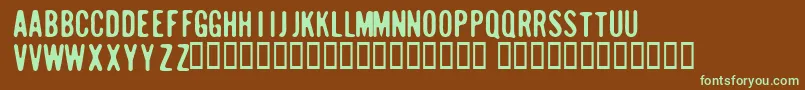 Sugarcube Font – Green Fonts on Brown Background