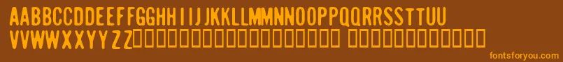 Sugarcube Font – Orange Fonts on Brown Background
