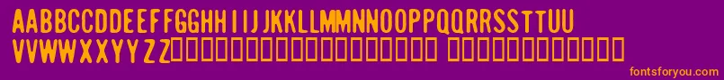 Sugarcube Font – Orange Fonts on Purple Background