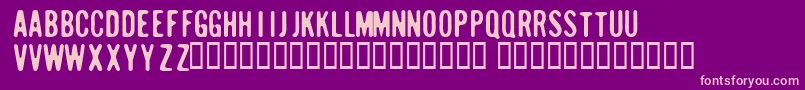 Sugarcube Font – Pink Fonts on Purple Background