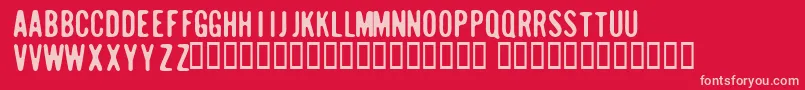 Sugarcube Font – Pink Fonts on Red Background