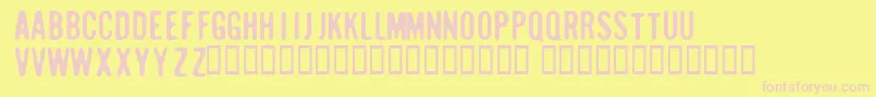 Sugarcube Font – Pink Fonts on Yellow Background