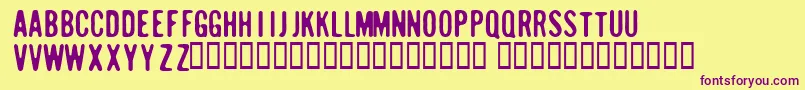Sugarcube Font – Purple Fonts on Yellow Background