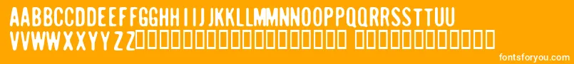 Sugarcube Font – White Fonts on Orange Background