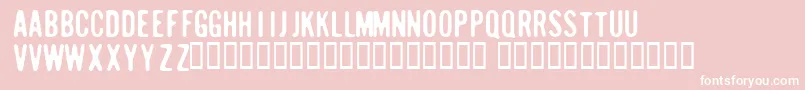 Sugarcube-Schriftart – Weiße Schriften auf rosa Hintergrund