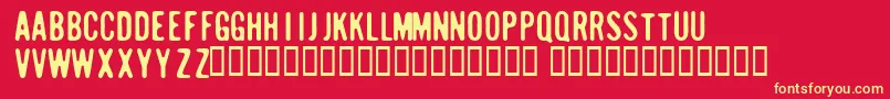 Sugarcube Font – Yellow Fonts on Red Background