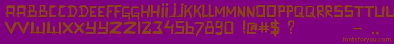 Promenadenmischung-fontti – ruskeat fontit violetilla taustalla