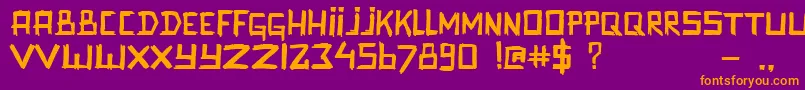 Promenadenmischung Font – Orange Fonts on Purple Background