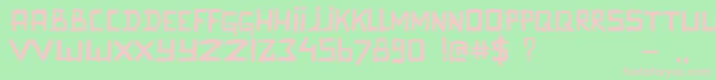 Шрифт Promenadenmischung – розовые шрифты на зелёном фоне