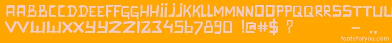 Шрифт Promenadenmischung – розовые шрифты на оранжевом фоне
