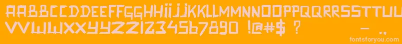 Promenadenmischung Font – Pink Fonts on Orange Background