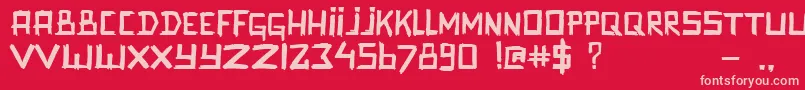 Promenadenmischung Font – Pink Fonts on Red Background