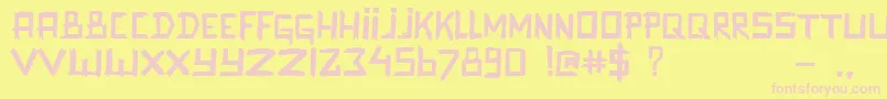 Шрифт Promenadenmischung – розовые шрифты на жёлтом фоне