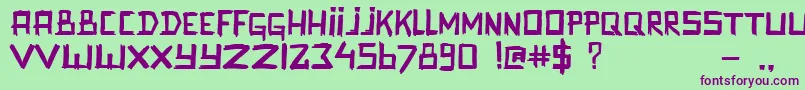 Promenadenmischung Font – Purple Fonts on Green Background