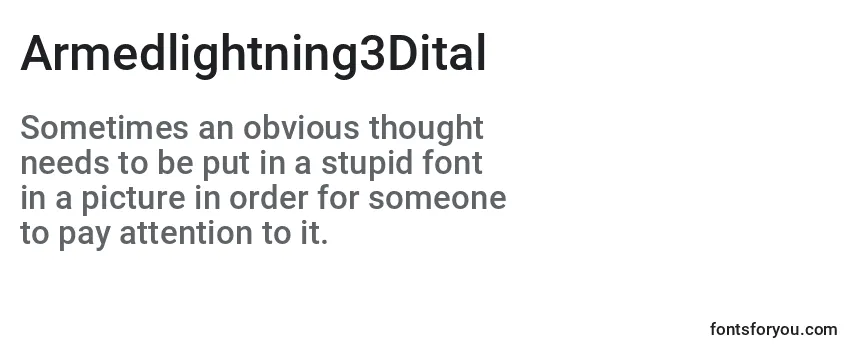Armedlightning3Dital Font