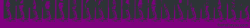 fuente Kinkyv – Fuentes Negras Sobre Fondo Morado