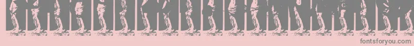 Czcionka Kinkyv – szare czcionki na różowym tle