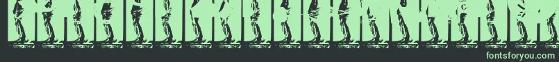Fonte Kinkyv – fontes verdes em um fundo preto