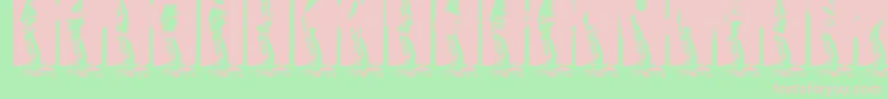 Kinkyv Font – Pink Fonts on Green Background