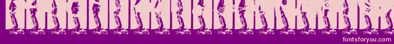 Kinkyv-fontti – vaaleanpunaiset fontit violetilla taustalla