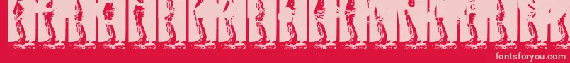 Kinkyv Font – Pink Fonts on Red Background