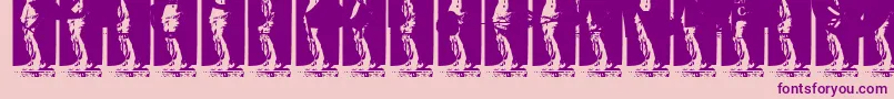 Шрифт Kinkyv – фиолетовые шрифты на розовом фоне