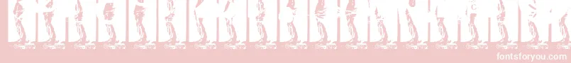 fuente Kinkyv – Fuentes Blancas Sobre Fondo Rosa