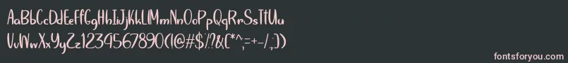 フォントSummersVictoryOverSpringTtf – 黒い背景にピンクのフォント