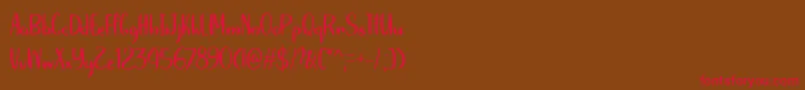 SummersVictoryOverSpringTtf Font – Red Fonts on Brown Background