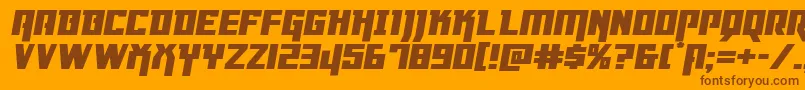 Dangerflightexppandital Font – Brown Fonts on Orange Background