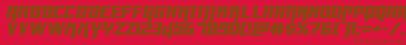 Dangerflightexppandital Font – Brown Fonts on Red Background