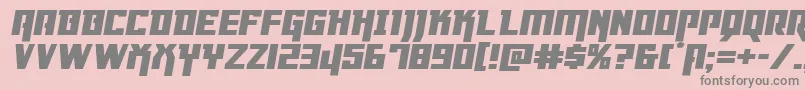 Dangerflightexppandital Font – Gray Fonts on Pink Background