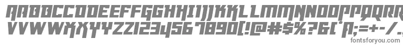 フォントDangerflightexppandital – 白い背景に灰色の文字