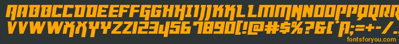 Dangerflightexppandital Font – Orange Fonts on Black Background