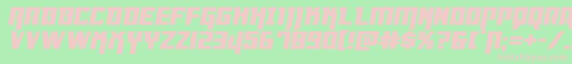 Dangerflightexppandital Font – Pink Fonts on Green Background
