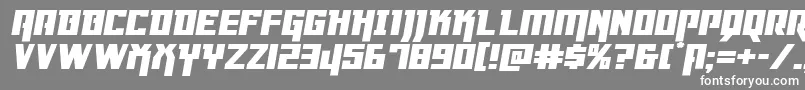 フォントDangerflightexppandital – 灰色の背景に白い文字