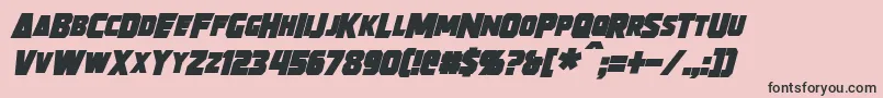 StrongarmBoldItalic Font – Black Fonts on Pink Background