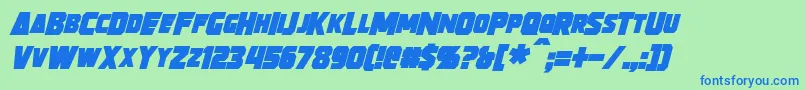 fuente StrongarmBoldItalic – Fuentes Azules Sobre Fondo Verde