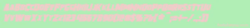 StrongarmBoldItalic Font – Pink Fonts on Green Background