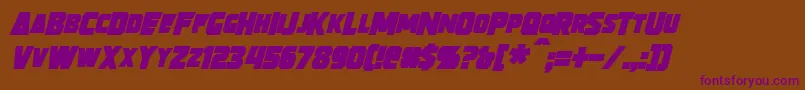 Шрифт StrongarmBoldItalic – фиолетовые шрифты на коричневом фоне