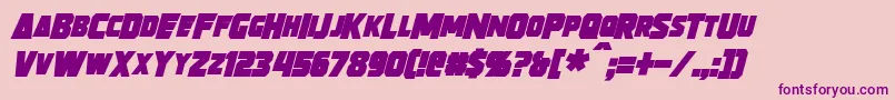 StrongarmBoldItalic Font – Purple Fonts on Pink Background