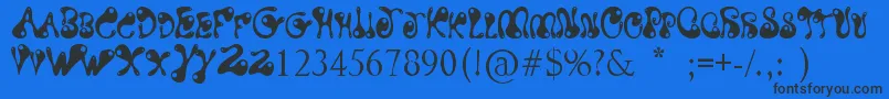 WaterPark Font – Black Fonts on Blue Background